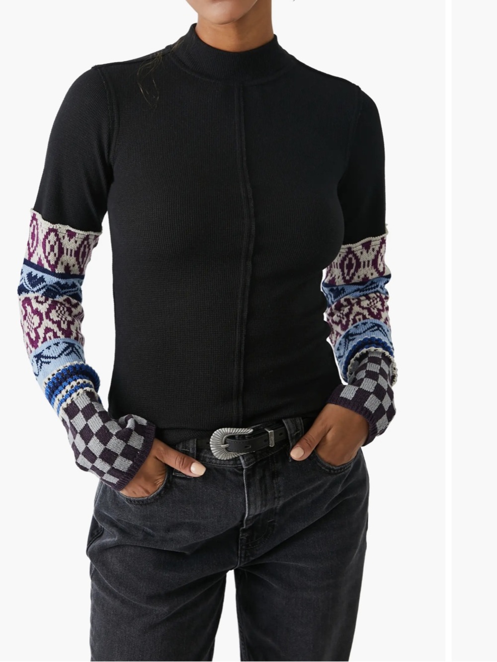 Free People We The Free Gorgeous Cuff Knit T-Shirt